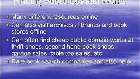 Public Domain Riches - Part 4 / 10 - Finding Public Domain Books 1