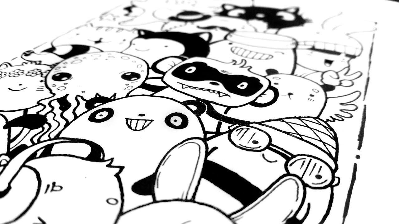 Рисунки карандашом и лайнером Fast doodle