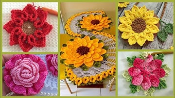 Top 50+ Hand Crochet Floral Table Rugs//Table Mats design Amazing Design Ideas || Knitting With Love