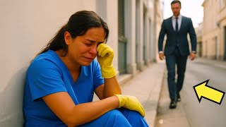 تم طرد عاملة النظافة لإطعامها متشرداً… لكن ملياردير كان يمر من هناك…