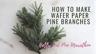 wafer(rice) paper pine branches + how to color wafer paper without airbrush | Florea Cakes