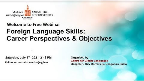 Free Webinar: Foreign Language Skills: Career Perspectives & Objectives