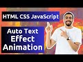 Build a Dynamic Auto Typing Effect with HTML CSS and JavaScript