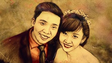 Wedding Nguyên Hậu - Tranh cát Quỳnh Hoa