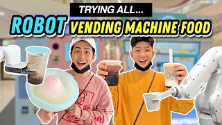 TRYING ALL ROBOT VENDING MACHINE FOOD IN SINGAPORE!