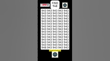 ""This Puzzle Will TRICK Your Brain! find 948🧠 Can You Find Odd One in 8 Seconds  ?"" #games #entert