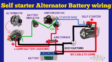 How to connect self starter alternator | self starter problem