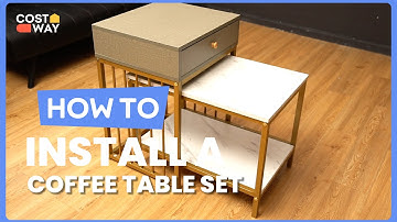 How to Install the 2 Pieces Modern Nesting Coffee Table Set | JV10386 #costway #howto