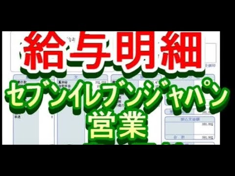 給与明細 セブンイレブンジャパン 営業 33歳男性 Youtube