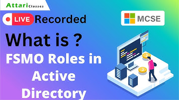 FSMO Roles in Active Directory | What is FSMO Roles | Live Recorded Lecture - Part -1