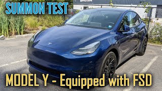 Tesla Model Y - Summon Test. Is This Party Trick With 4000?