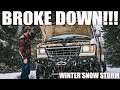4x4 Van Conversion - Broke Down in a Winter Snow Storm