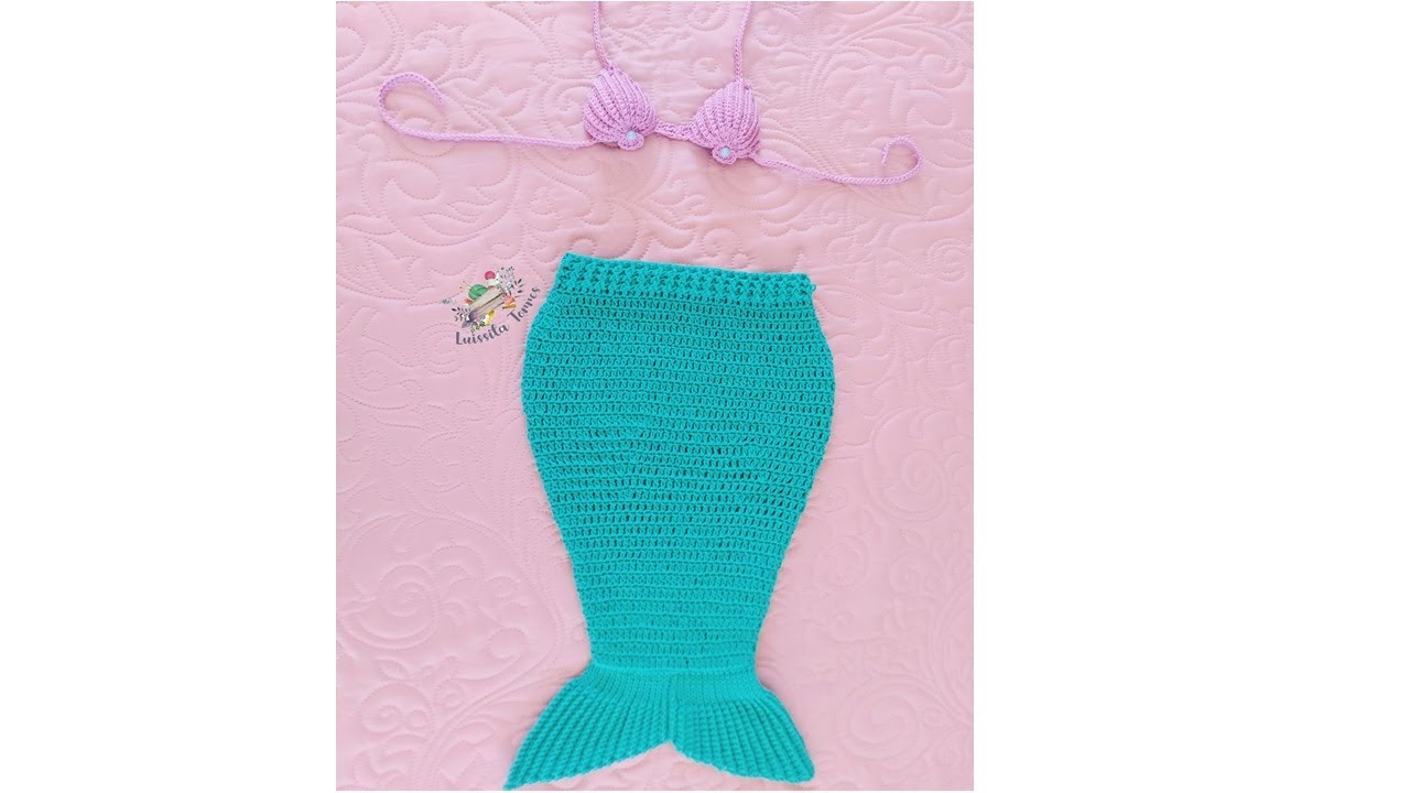 COLA DE SIRENA PARA BEBE TEJIDA A CROCHET  - PASO A PASO - TEJIDO FACIL
