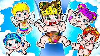 [🐾paper doll🐾] Poor Daughter and Rich Daughter Infant Angels | LOL Surprise DIYs