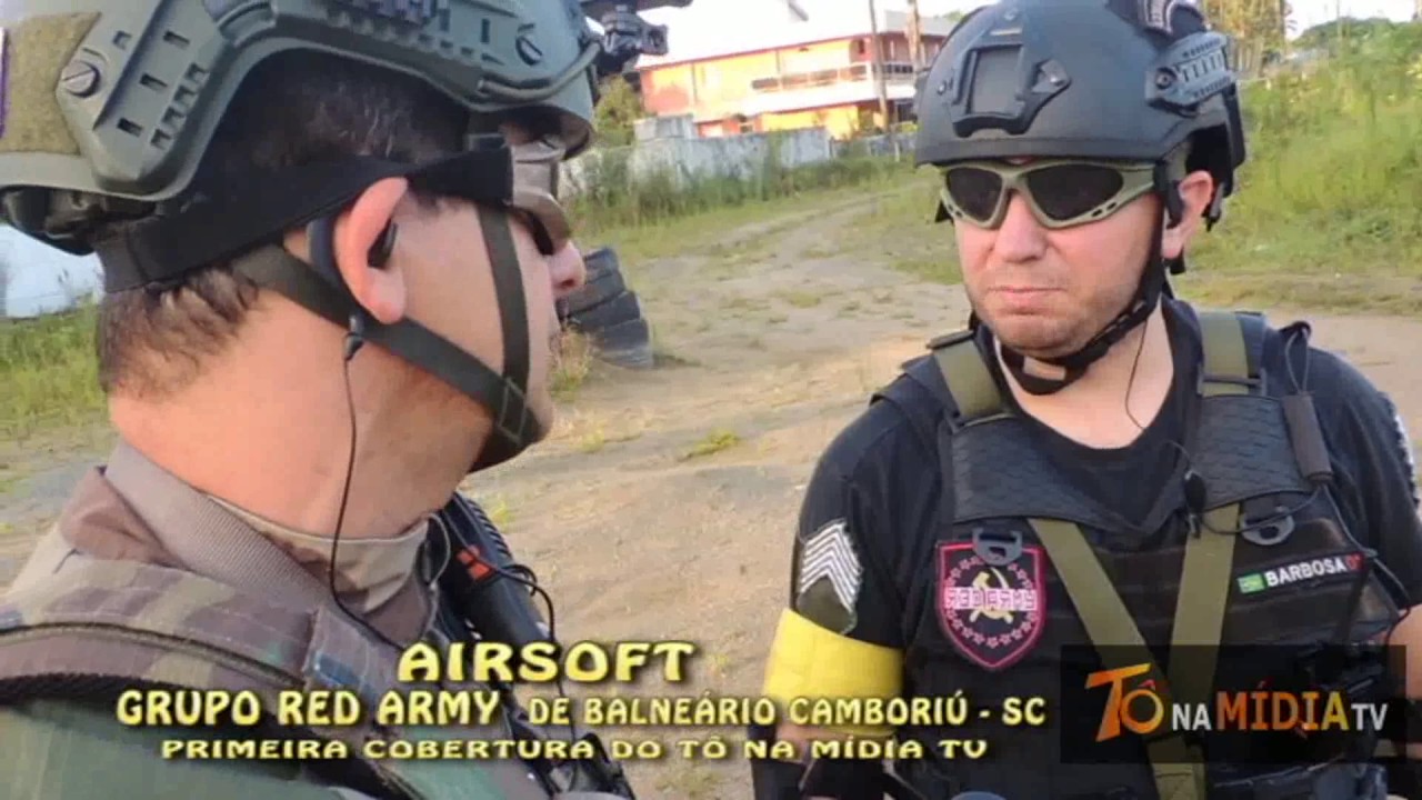 AIRSOFT  GRUPO RED ARMY DE BALNEÁRIO CAMBORIÚ   SC A PRIMEIRA COBERTURA DO TÔ NA MÍDIA TV CONFIRA MU