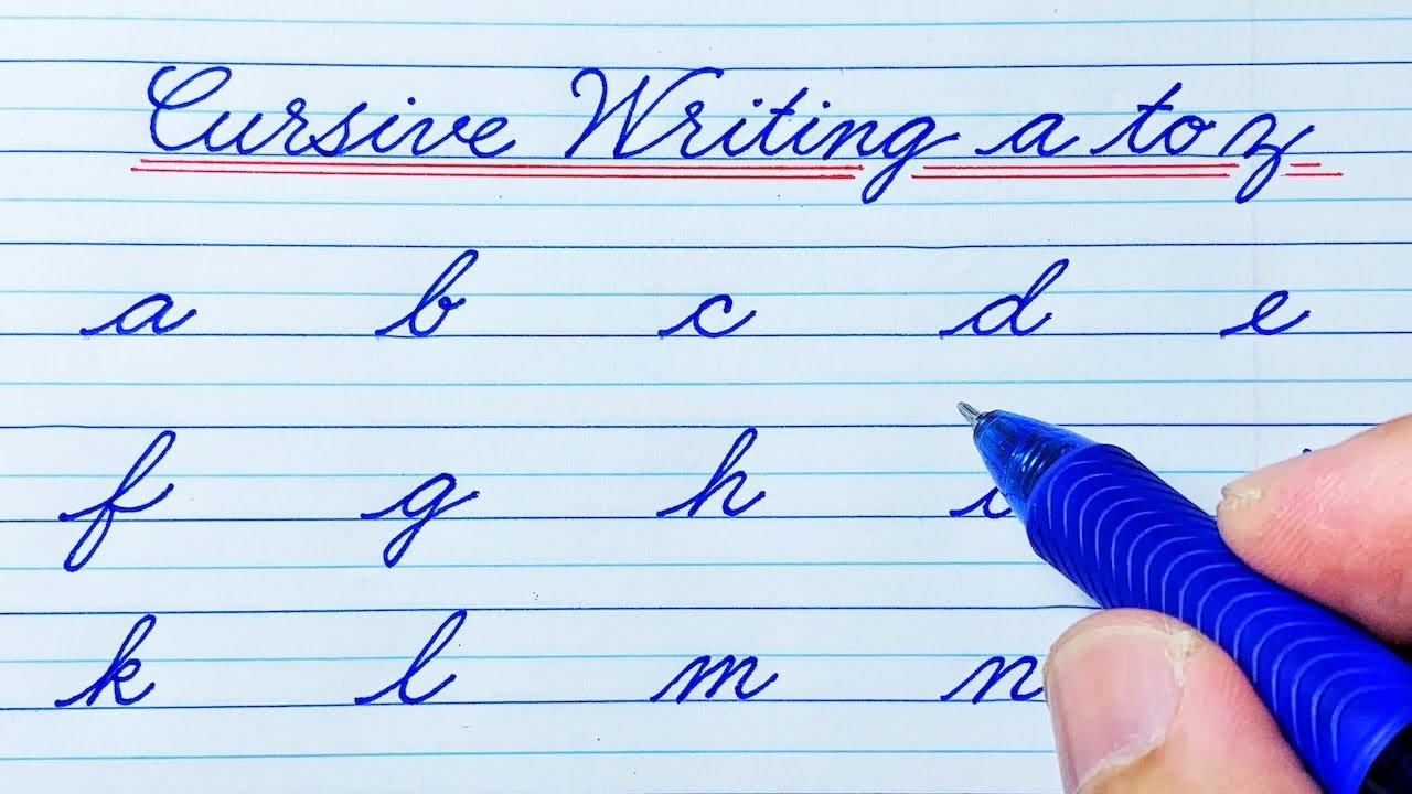 How to write in cursive | Cursive writing A to Z | Cursive abcd ...