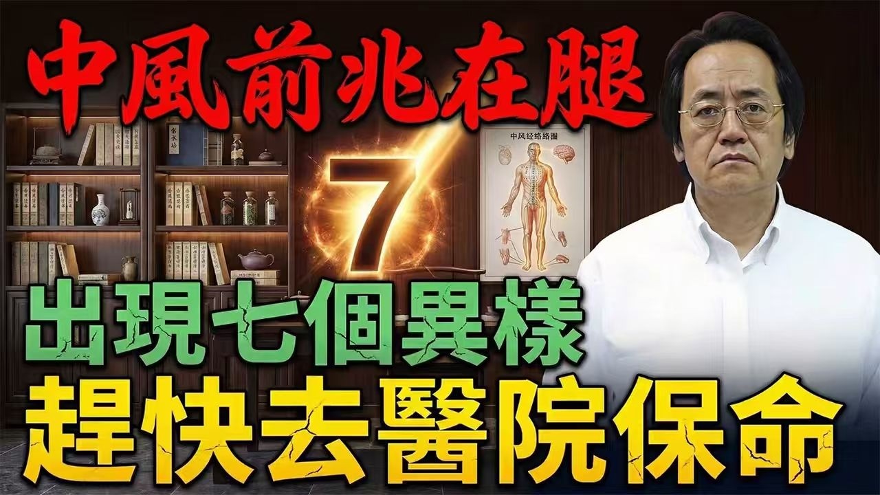倪海廈：80%中風前兆都在腿部！60歲後若出現這「7個異樣」，是身體在玩命，趕緊去醫院！#倪海廈 #倪海厦 #中醫養生 #中風前兆 #心血管疾病 #預防中風 #黃帝內經