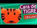 🐯 Cara de TIGRE de papel - Origami fácil de animales