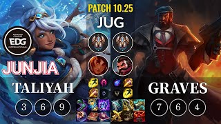 EDG JunJia Taliyah vs Graves Jungle - KR Patch 10.25