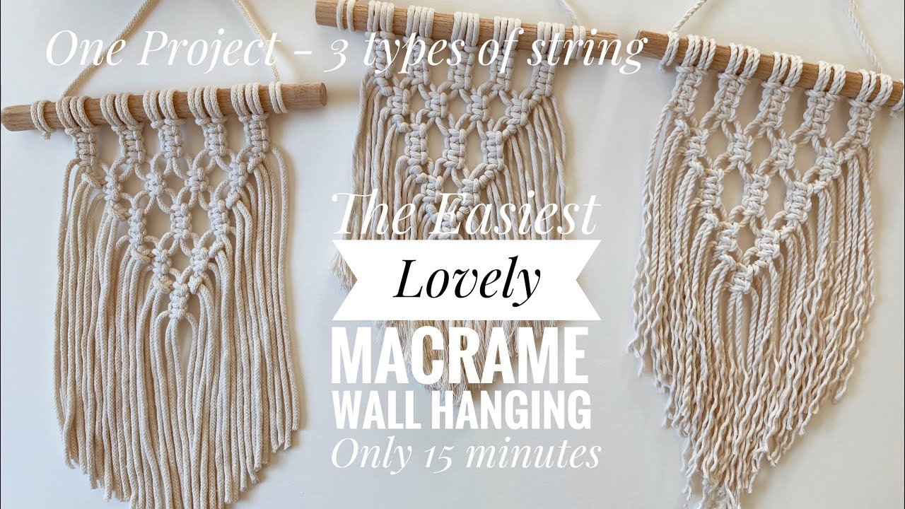 The Easiest Macrame Wallhanging For Beginners/15 Minutes Wallhanging ...