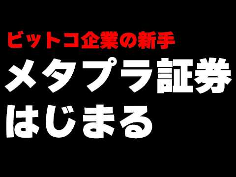 メタプラネット２１億円の証券会社買収はナイスなのか
