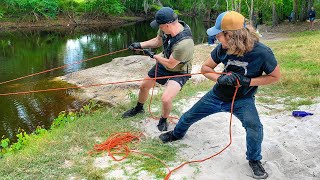 What Will My Giant Magnet Find In The River? (Magnet Fishing)