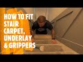 How to fit carpet on stairs underlay and grippers staircarpet carpetfitting homeimprovement