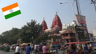 CHANDNI CHOWK MARKET (AND ROAD) CYCLE RICKSHAW RIDE: DELHI, INDIA (4K)