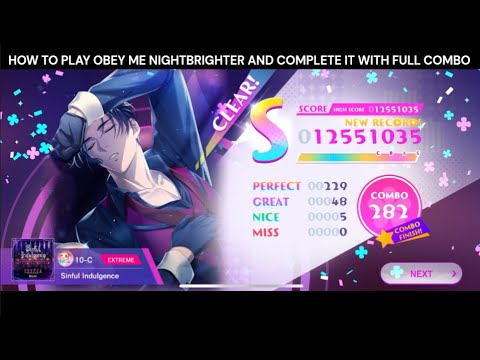 How to play Obey Me! Nightbringer and complete it with full combo in extreme mode