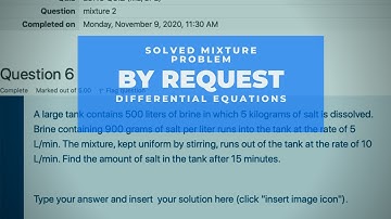 Solved Mixture Problem with different flow rates | By Request