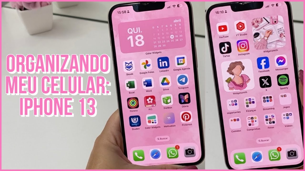 TOUR PELO MEU CELULAR NOVO! iPhone 13 (apps e organização) 📲