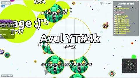 AGAR.IO SERVER TAKEOVER WITH BOTS #287 || OP-BOTS.COM