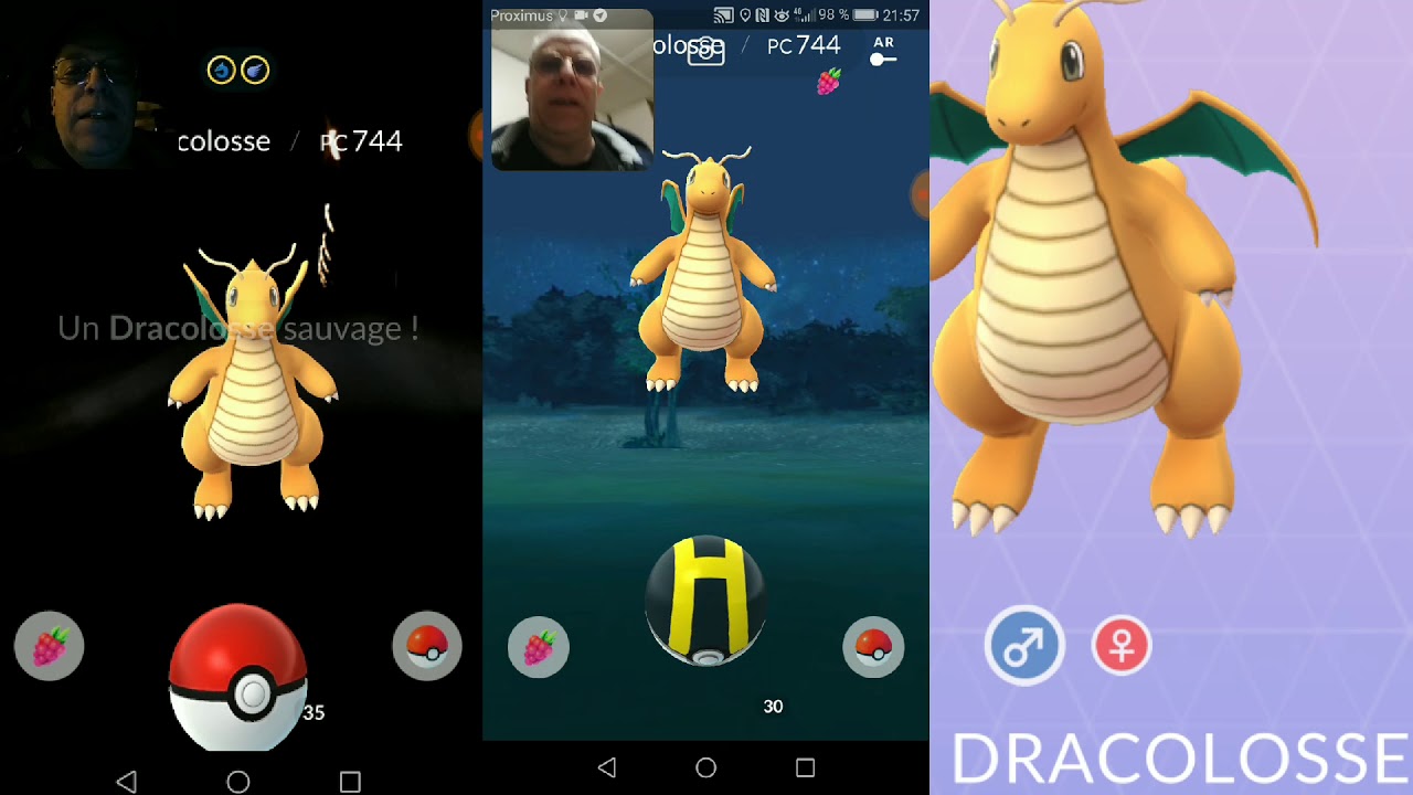 UN DRACOLOSSE SAUVAGE ET PUIS AU LIT * POKEMON GO - YouTube