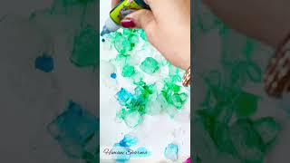 Ice painting #shorts #youtubeshorts #art #gouache #painting #ice