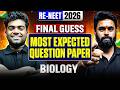 🔥 RE-NEET 2026 Biology Final Guess Paper | Most Expected Questions 🎯