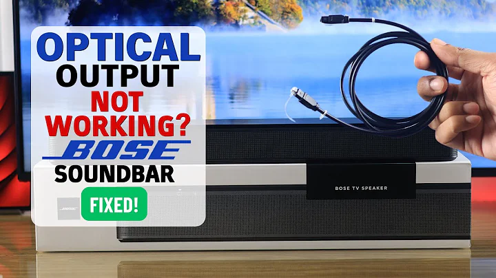 Bose TV Speaker: Optical Audio Out Not Working? - Fixed No Sound!