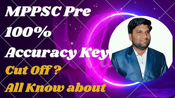 MPPSC Pre Answer key and cut off  by jitendra baghel sir
