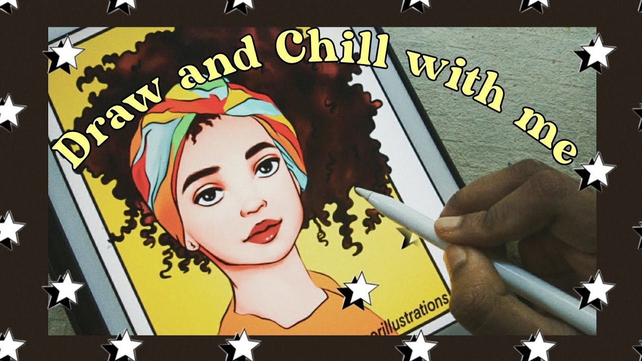 Draw with me In Procreate and chill | My digital drawing process on ...