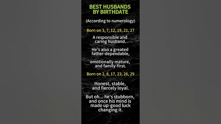 Best Husbands by Birthdate 💍 | Numerology Secrets