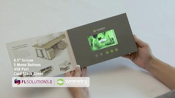 Video Brochure Marketing: 4.3" Screen, 5 Menu Buttons, Soft Cover - Product Example: Symmetry