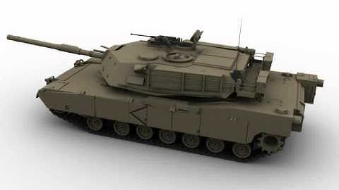 3D Model of M1A1 Abrams Tank Review
