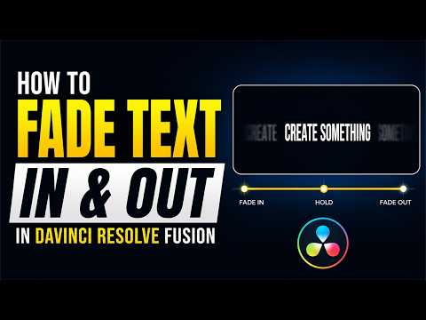 How to Fade Text In and Out in DaVinci Resolve Fusion