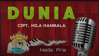 DUNIA (karaoke) nada pria - hila hambala - lagu lampung no vokal