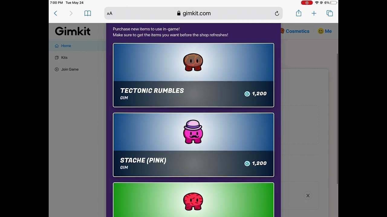 Gimkit new skin drops YouTube