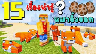 15 เรื่องน่ารู้? หมาจิ้งจอก (Fox) ในเกม Minecraft 🦊🦊