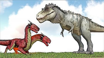 HYPO TYRANNOSAURUS REX VS ALPHA ORTHROS TWINHEAD DRAGON BOSS (ARK SURVIVAL EVOLVED BATTLE)