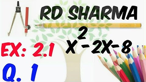 Polynomials Ex 2.1, Q - 1, Maths CBSE Class 10th R D Sharma.