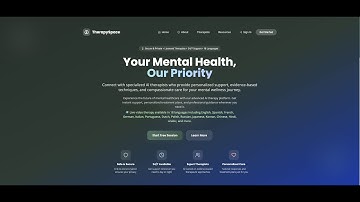 TherapySpace (Bolt Hackathon Project)