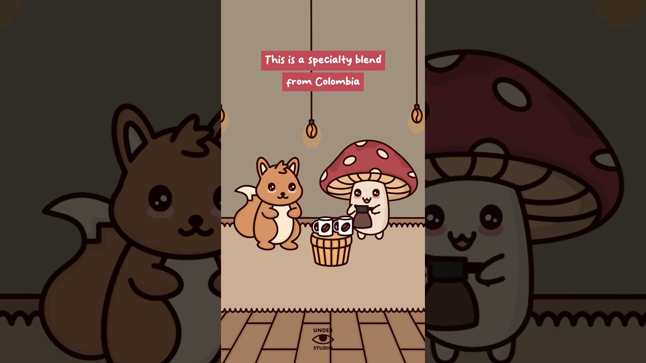 Impressing Friends With Coffee ☕️ Mushie & Squirrel Animation Meme | Original Audio: @imandrewcolin