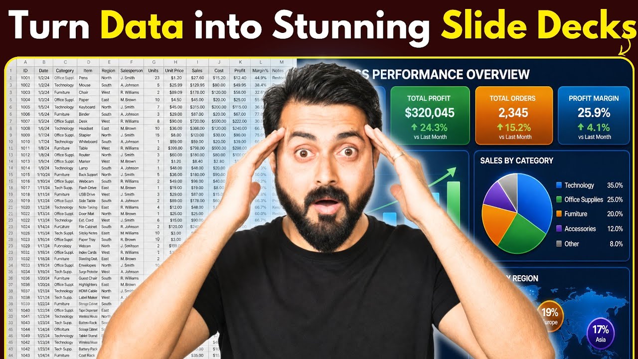How to Turn an Excel File into a Professional Presentation with Julius AI